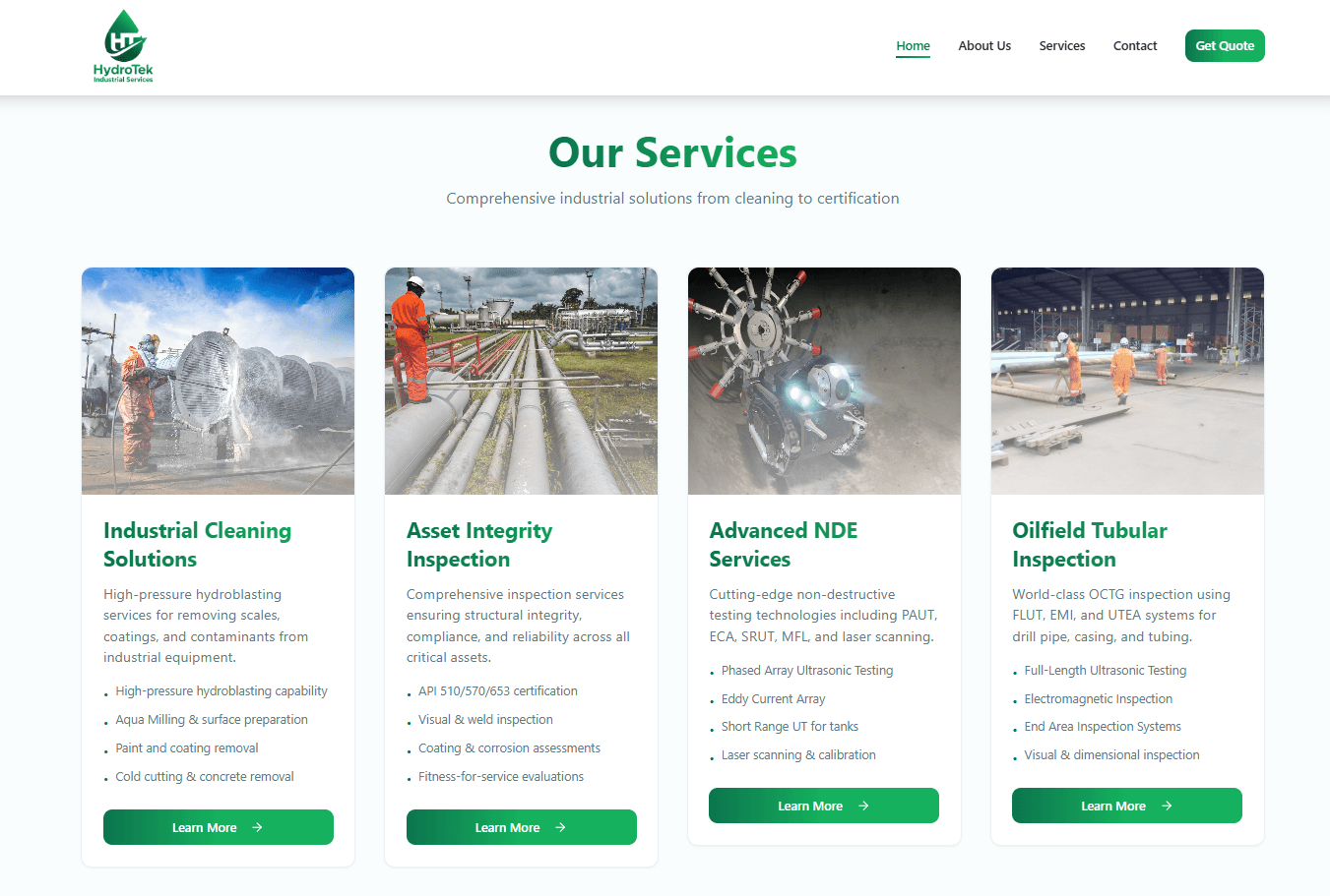 Hydrotek Industrial Website