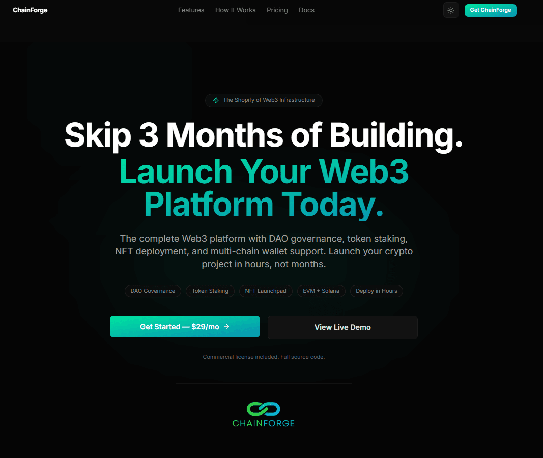 ChainForge — Web3 SaaS Starter
