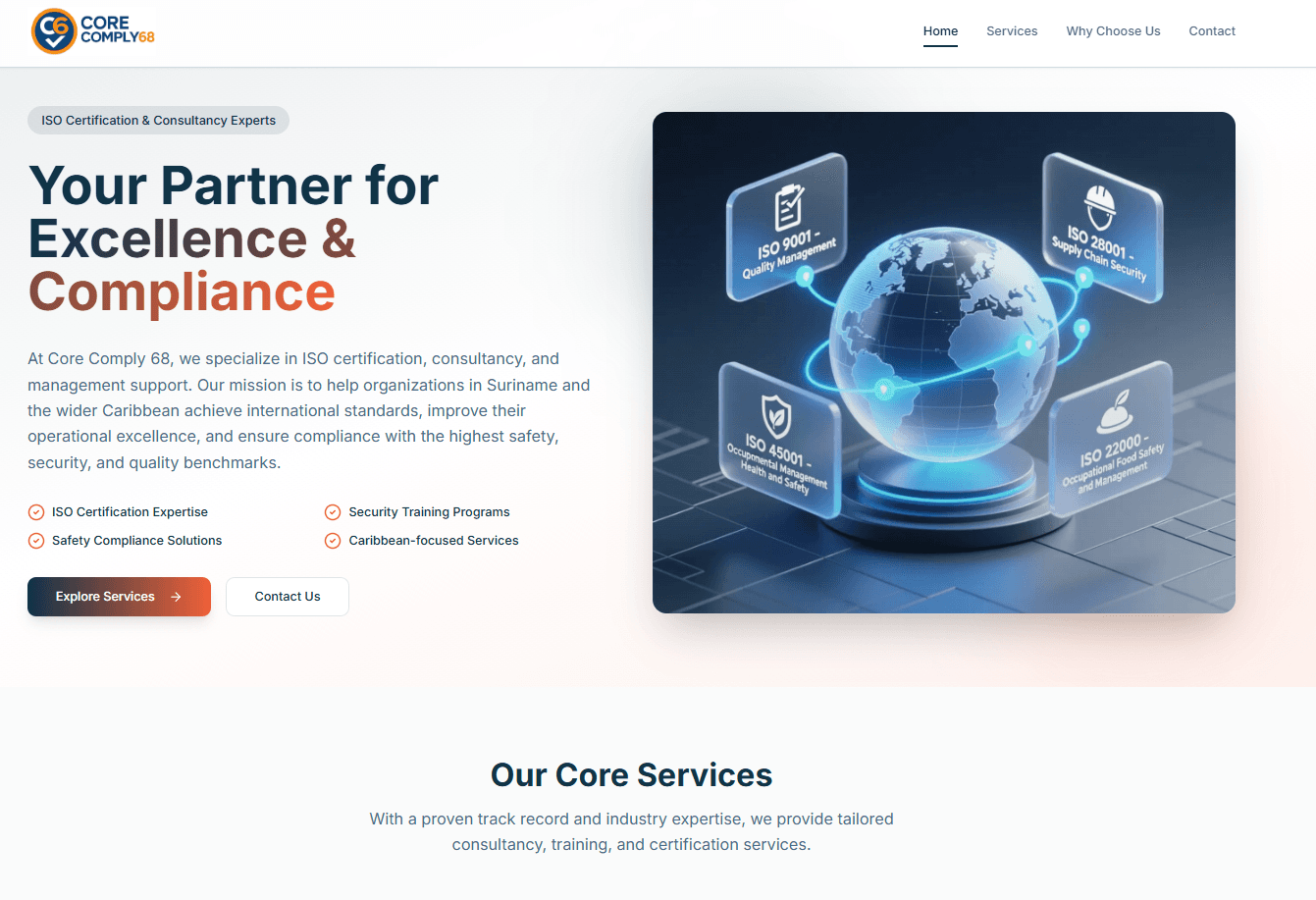 CoreComply68 Website