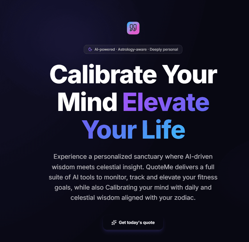 QuoteMe — AI Health & Astrology Platform