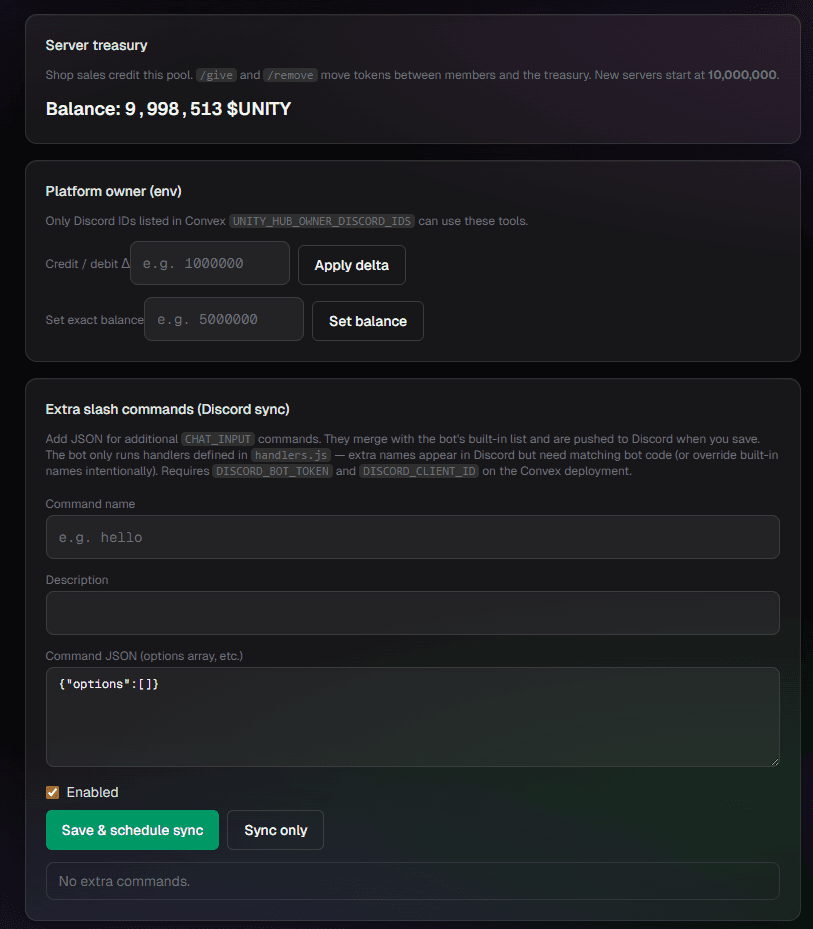 Unity Discord Bot Dashboard screenshot 5